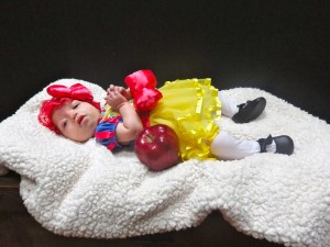 Evelyn is Snow White for her first Halloween!